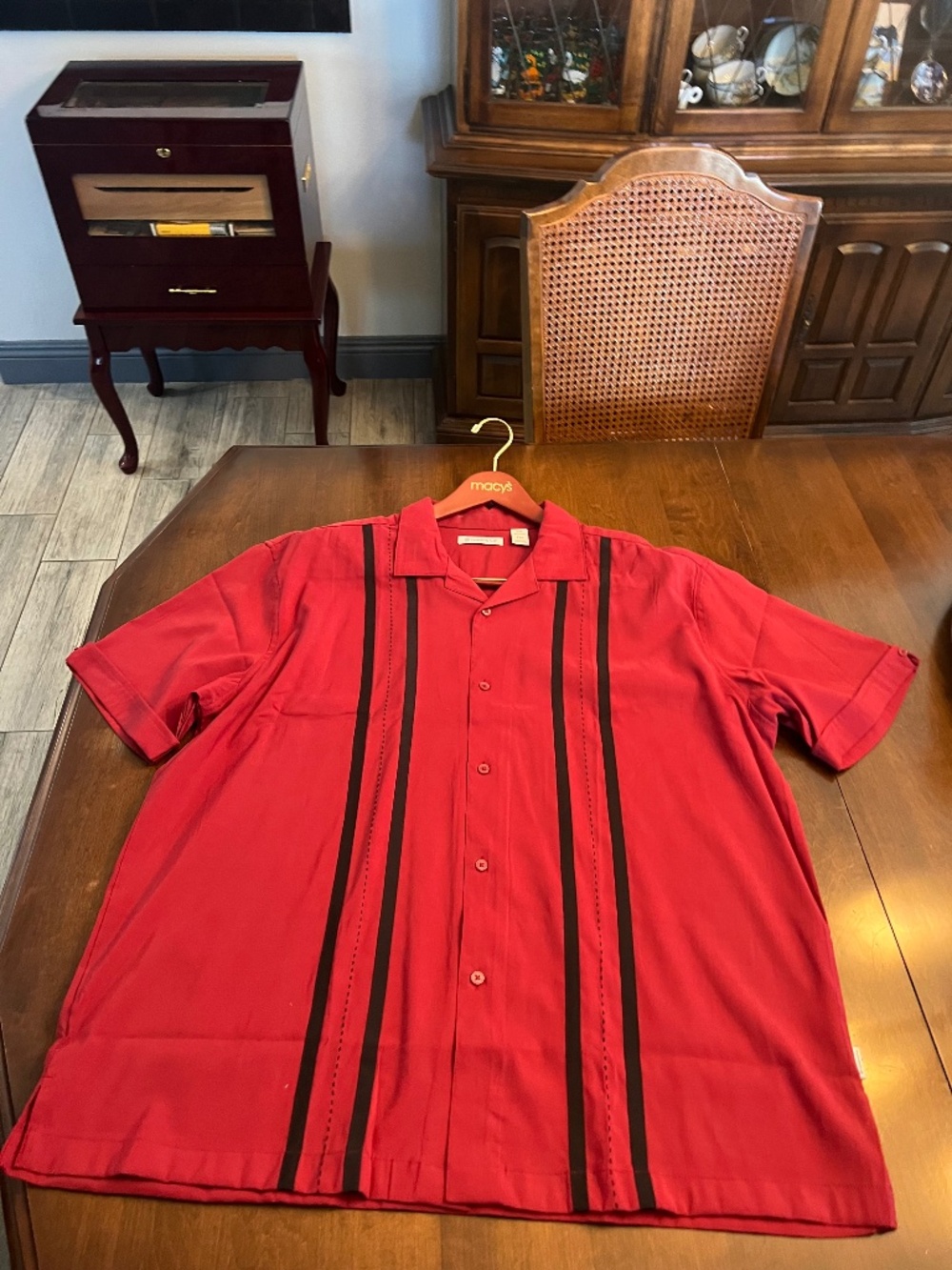 CUBAVERA Men's Short Sleeve Cuban Guayabera Shirt. XXL.